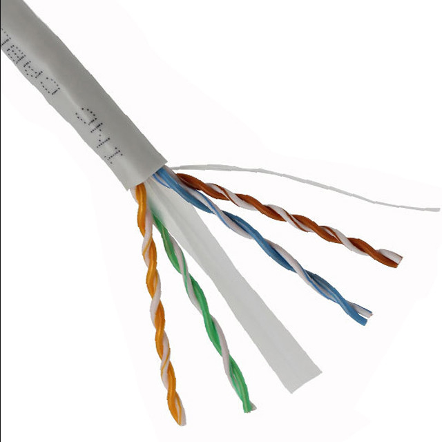 SF / UTP 6 Pasang 24AWG 23AWG Cat5e Cat 6 Kabel UTP Lan Dalam Ruangan