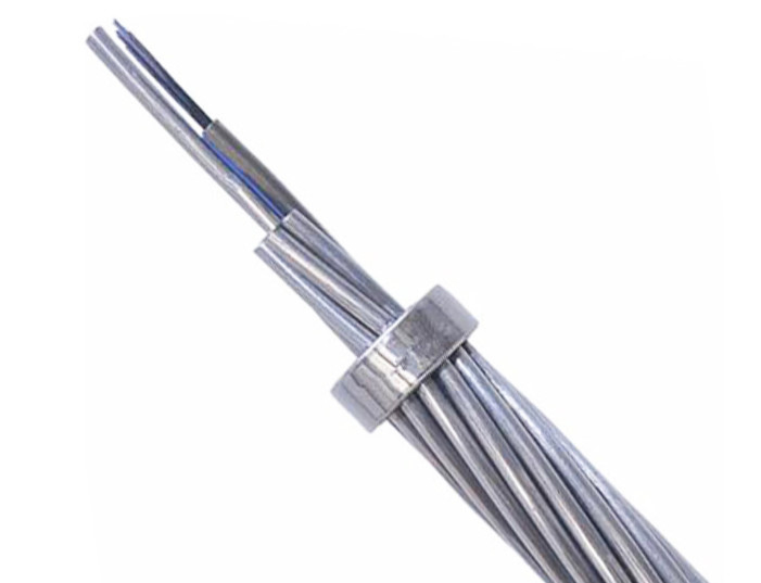 Kabel Listrik Optik OPGW Serat Optik 4-48 Core 100 Cross Section Outdoor Composite Overhead Ground Wire Kabel Optik