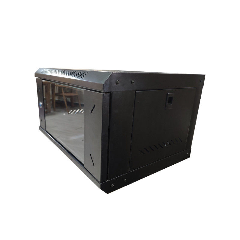 4 Rack jaringan yang dapat dikunci dengan lubang ventilasi untuk penyimpanan yang efisien