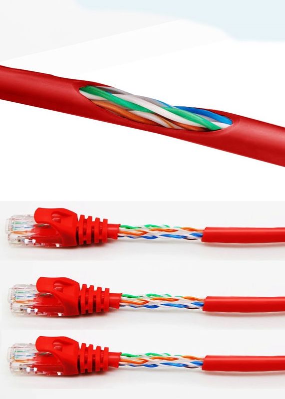 LSZH Jacket CAT5E Patch Cord Untuk Home dan Kantor Koneksi Jaringan