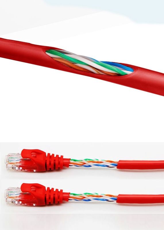 UTP Shield 24AWG Cat6 Patch Cord Ethernet Patch Cable Untuk Konektivitas Tanpa Sambungan