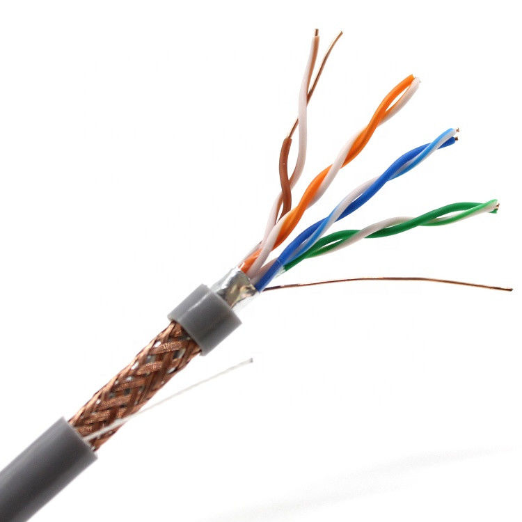 Tembaga Padat Dalam Ruangan 305m 1000ft 4 Pasang Kabel LAN Cat5e, Kabel Luar Ruangan Cat5e