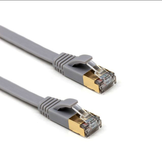 Kabel Patch Flat 8P8C SSTP SFTP FFTP 24AWG Cat7 Berkecepatan Tinggi