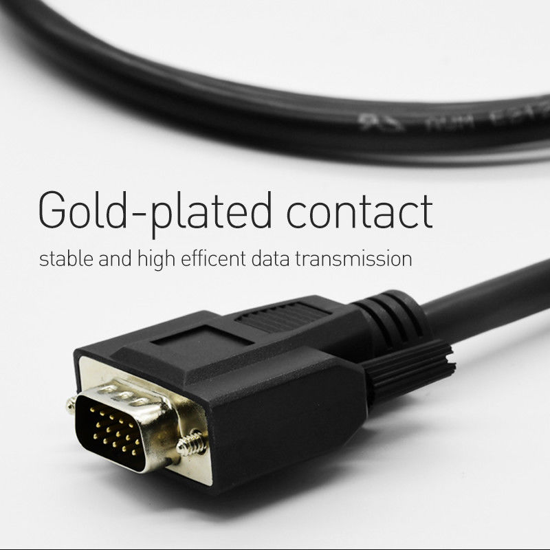 Kabel Monitor VGA Berkecepatan Tinggi Berlapis Emas Untuk Layar Monitor Proyektor