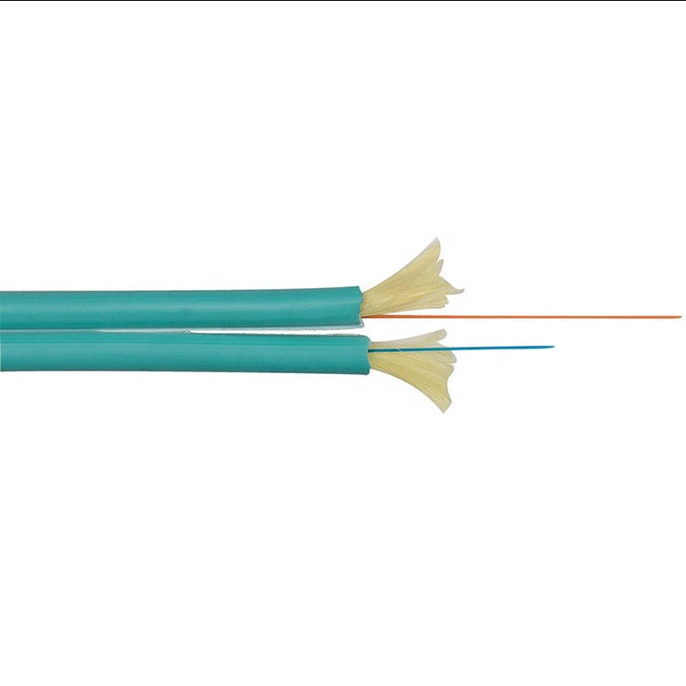 Fleksibel Indoor OM3-300 2x2.8mm Duplex Fiber Optic Cable, Kabel Patch Fiber Optic