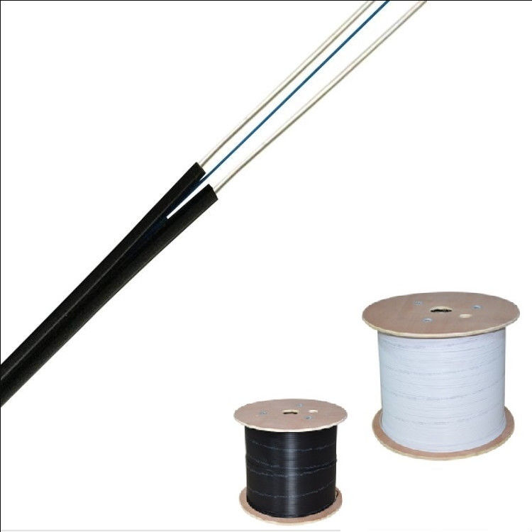 G652d G657a GYFTY FTTH Kabel Serat Optik Luar Ruangan Dalam Ruangan Mendukung Sendiri