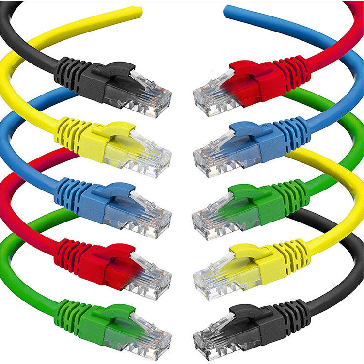 RJ45 Connector PVC Jacket UTP FTP Indoor Cat5e Patch Cord, Kabel Ethernet Cat5e 10m
