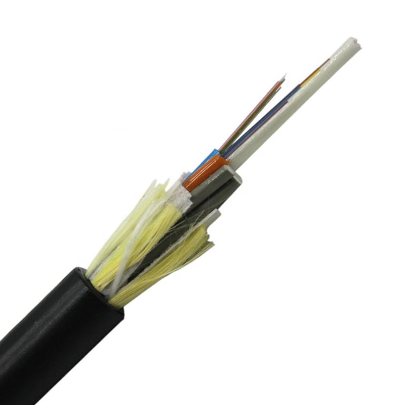 10 Core SM Single Mode G657A Kabel Serat Optik Overhead Dielektrik Udara