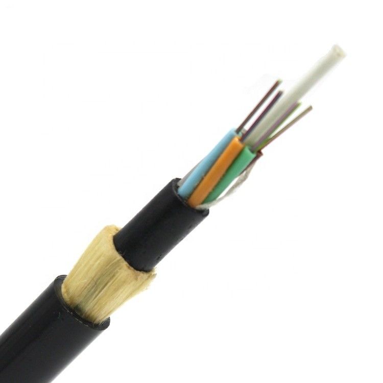 10 Core SM Single Mode G657A Kabel Serat Optik Overhead Dielektrik Udara