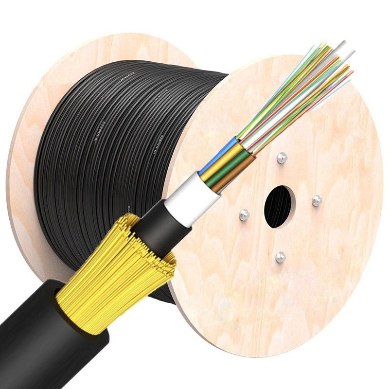 10 Core SM Single Mode G657A Kabel Serat Optik Overhead Dielektrik Udara