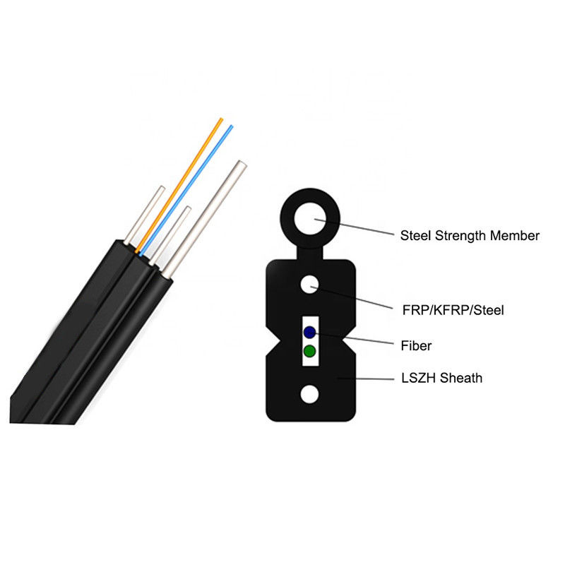 Kabel Serat Optik 1 Core 2 Core FTTH Drop Cable G657