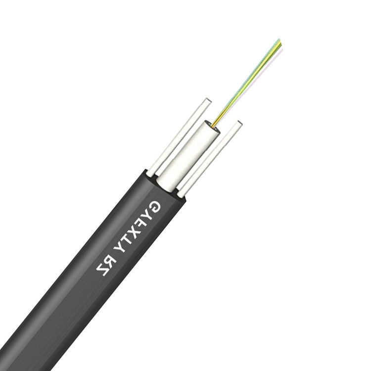 1000N Outdoor GYFXTY Kabel Serat Optik Datar 8 Core 12 Core