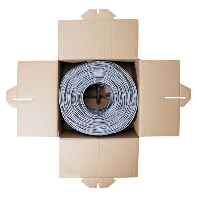 Kabel Orange Cat6 Lan 4 Pasang Bare Copper Atau CCA 1000ft Pull Box