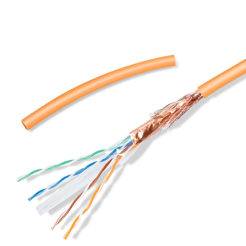 Kabel Orange Cat6 Lan 4 Pasang Bare Copper Atau CCA 1000ft Pull Box