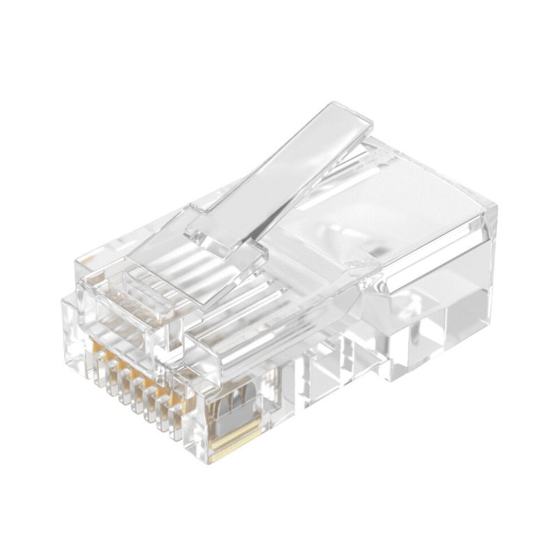 Ethernet Cat5 Cat6 8P8C RJ45 Konektor Pria UTP Unshielded Toolless Kepala Kristal Modular Plug
