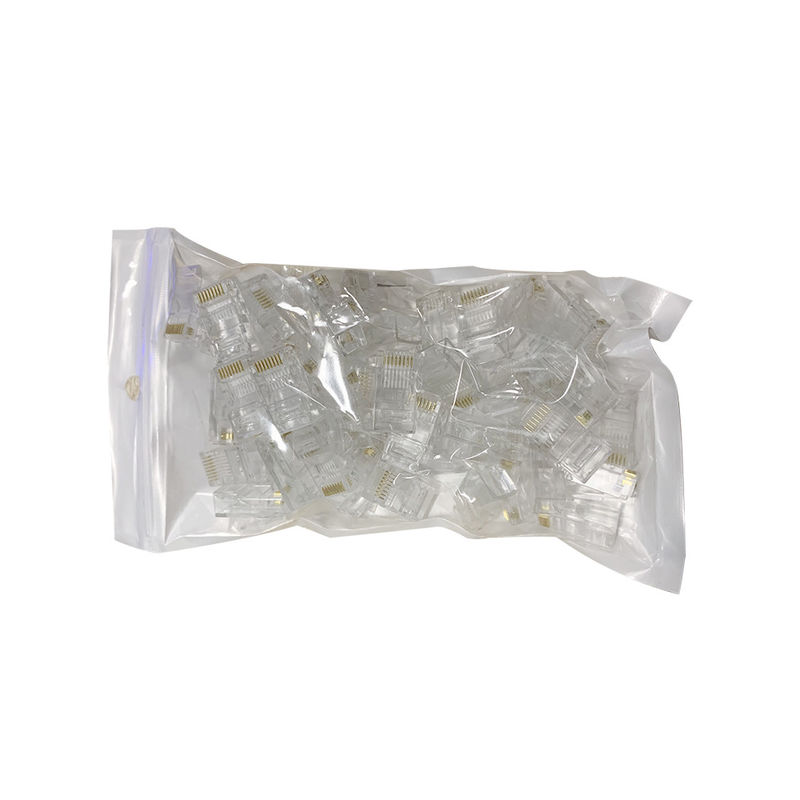 Ethernet Cat5 Cat6 8P8C RJ45 Konektor Pria UTP Unshielded Toolless Kepala Kristal Modular Plug