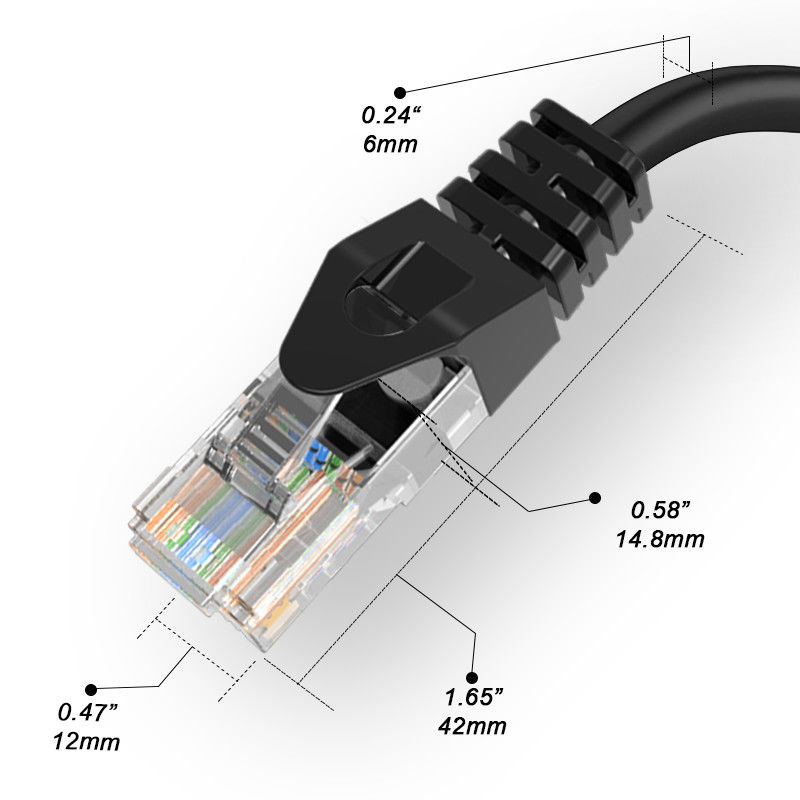 Tembaga Murni 1 Gigabit RJ45 Jaringan Lan Patch Cord 8 Konduktor