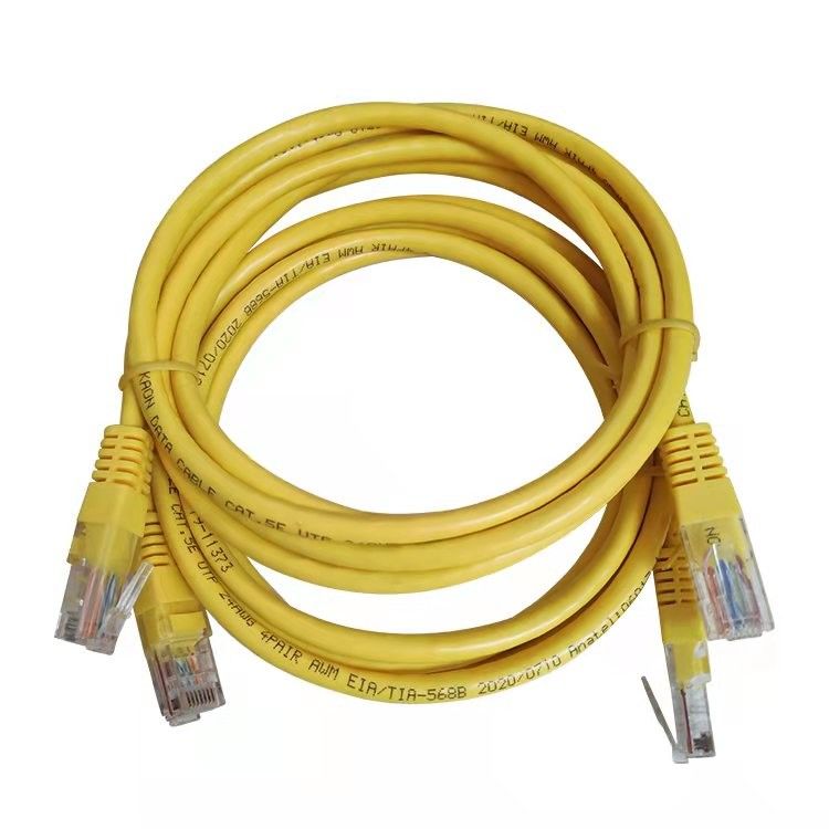 Kabel UTP Cat5 Kabel Patch Kuning Kabel Ethernet Cat5e Untuk Komputer Dan Router