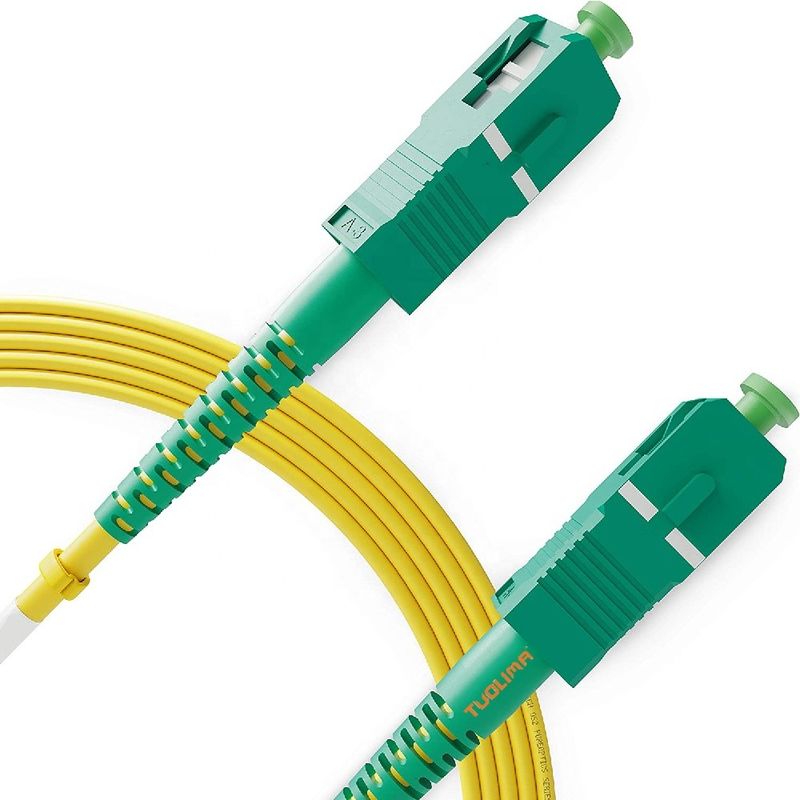 SC APC Duplex Single Mode Fiber Optic Patch Cord Panjang 1M