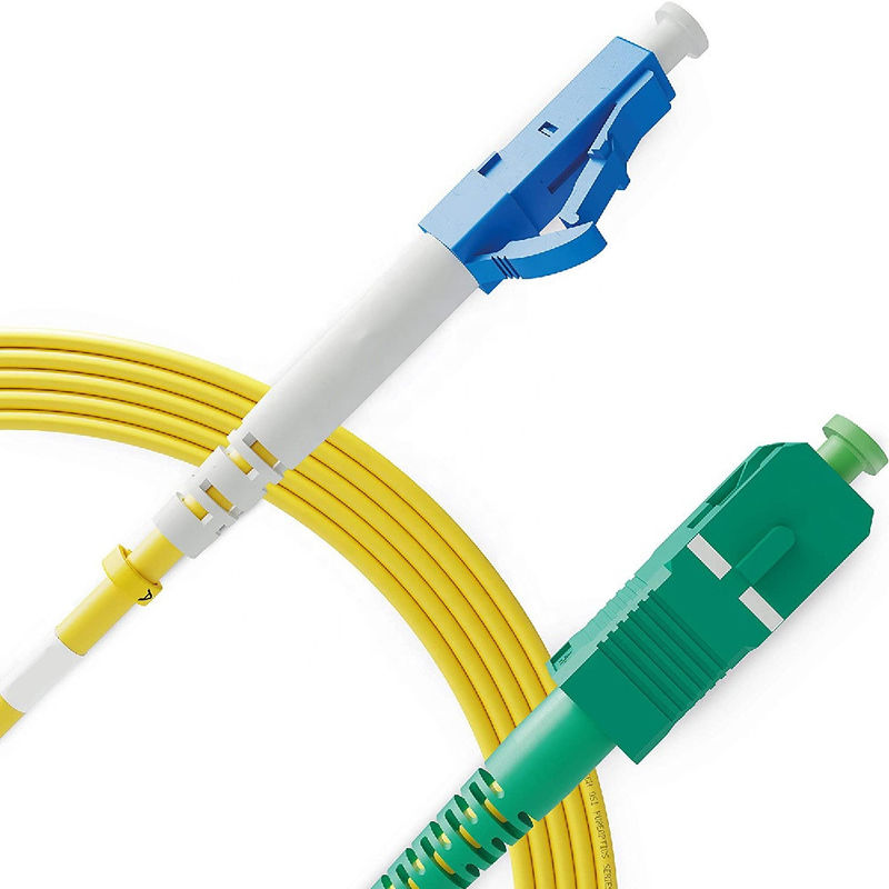 SC APC Duplex Single Mode Fiber Optic Patch Cord Panjang 1M
