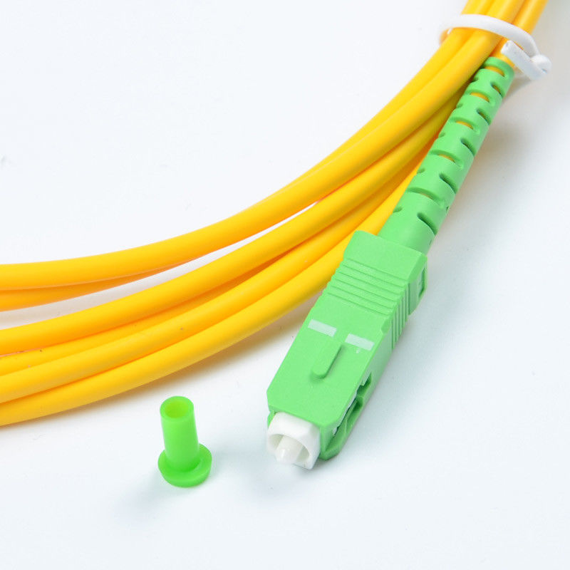 SC / APC Ke SC / APC Singlemode 3m Simplex LSZH Fiber Optic Patch Cord
