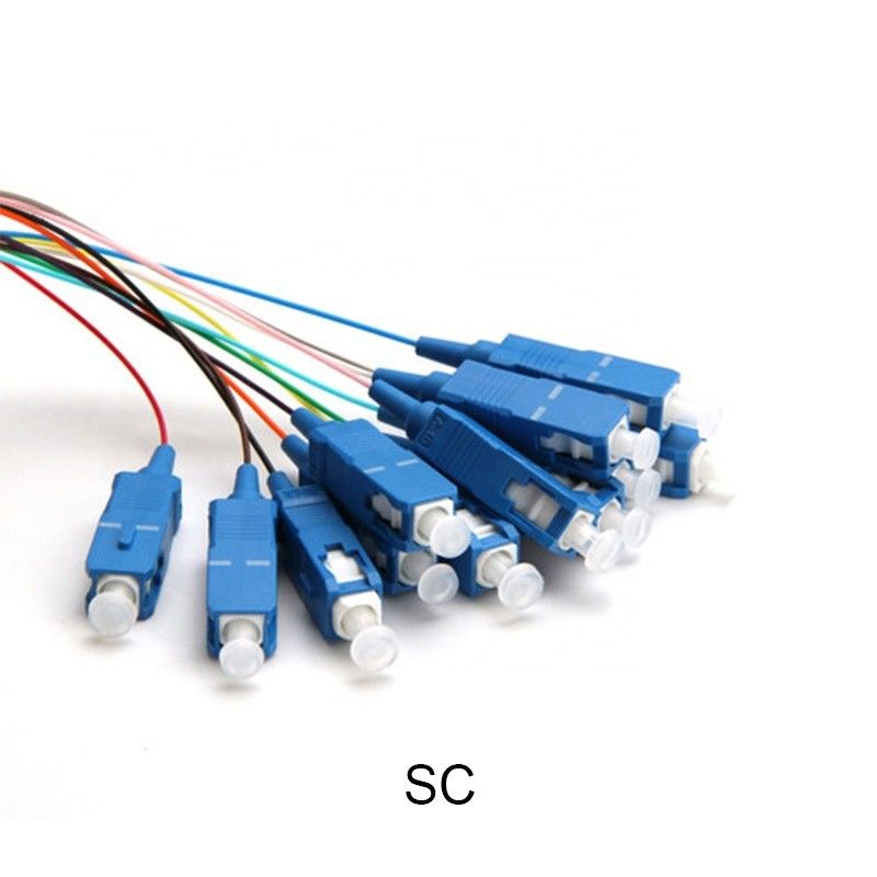 SC UPC FC LC SM G652D G657A Kabel Patch Kabel Pigtail SC 12 Inti Kabel Serat Optik Patch