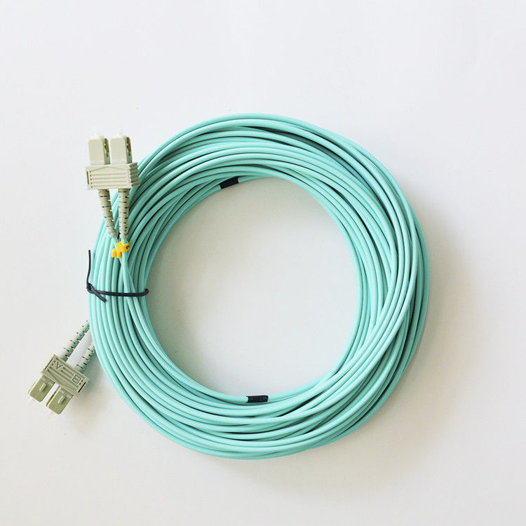 Duplex SC / UPC MM OM3 2.0mm / 3.0mm Kabel Patch Serat Optik