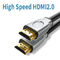 Kabel HDMI Tembaga 48gbps Dengan Zinc Alloy Shell Untuk 8K 60Hz 4K 120Hz